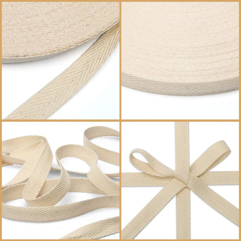 Coitak Cotton Twill Ribbon, 54.7 Yards Binding Ribbon Webbing Tape Trimming for Packing Garment Accessories Handmade DIY - Image 4